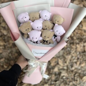 بوکت خرسی طرح دسته گل120