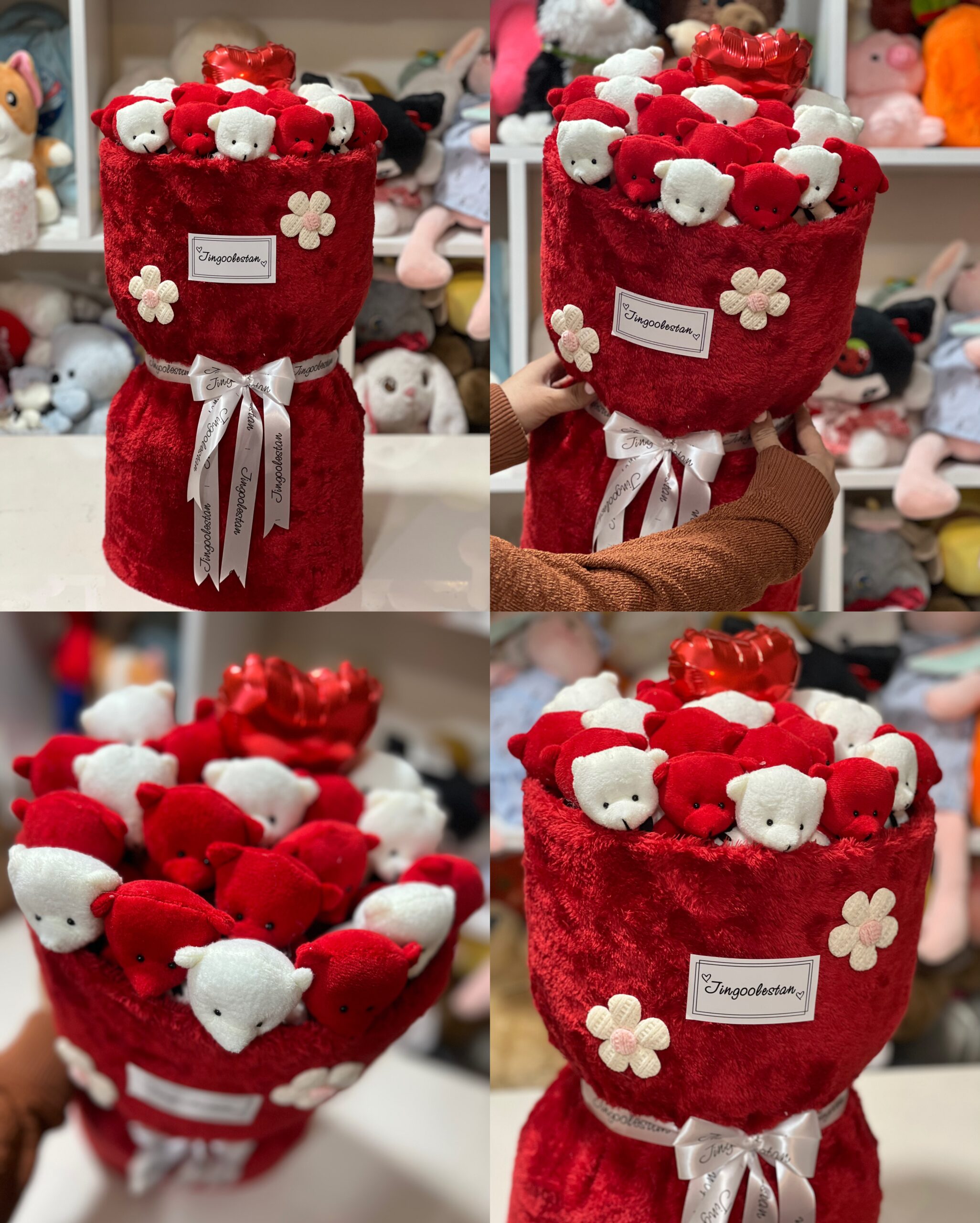 بوکت خرسی 20تایی طرح رومیزی سایزبزرگ196 1 بوکت خرسی 20تایی طرح رومیزی سایزبزرگ196