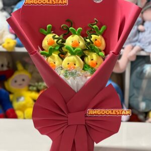 دسته گل پاپیونی جوجه طرح رومیزی705